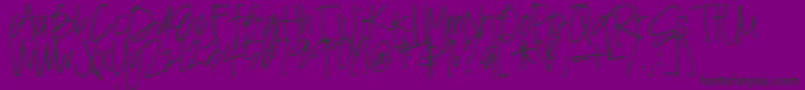 DjbAngelBaby Font – Black Fonts on Purple Background