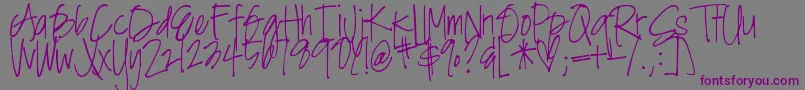 DjbAngelBaby Font – Purple Fonts on Gray Background