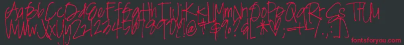DjbAngelBaby Font – Red Fonts on Black Background