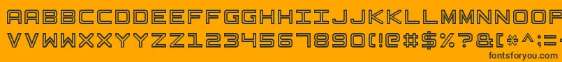 BasicSquare7 Font – Black Fonts on Orange Background