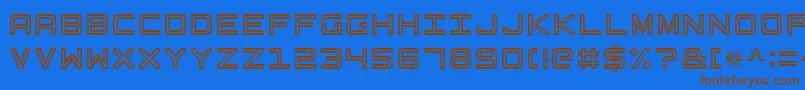 BasicSquare7 Font – Brown Fonts on Blue Background