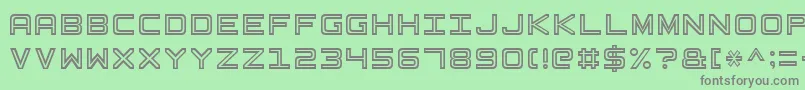 BasicSquare7 Font – Gray Fonts on Green Background