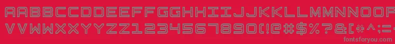 BasicSquare7 Font – Gray Fonts on Red Background