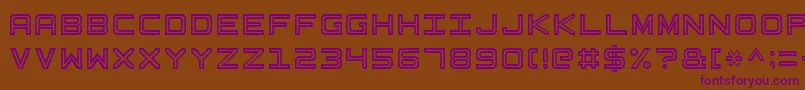 BasicSquare7 Font – Purple Fonts on Brown Background