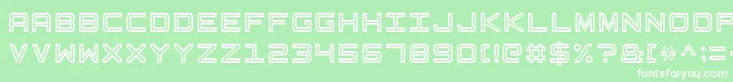 BasicSquare7 Font – White Fonts on Green Background