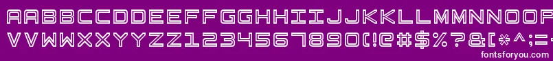 Fonte BasicSquare7 – fontes brancas em um fundo violeta