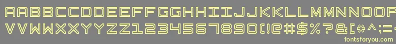 Шрифт BasicSquare7 – жёлтые шрифты на сером фоне