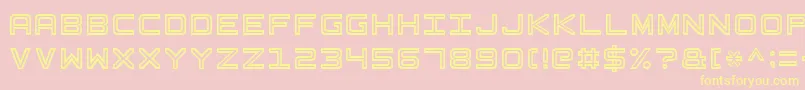 BasicSquare7 Font – Yellow Fonts on Pink Background