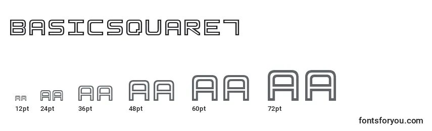 Размеры шрифта BasicSquare7