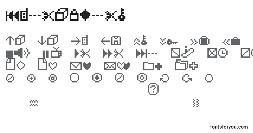 Fuente Iconbitone - alfabeto, números, caracteres especiales