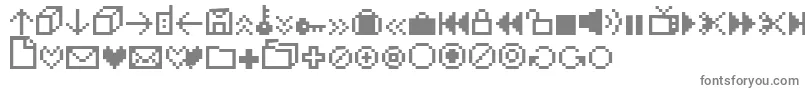 Шрифт Iconbitone – серые шрифты на белом фоне