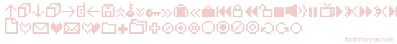 フォントIconbitone – 白い背景にピンクのフォント