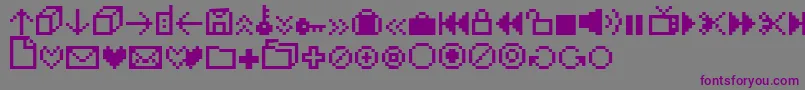 Шрифт Iconbitone – фиолетовые шрифты на сером фоне