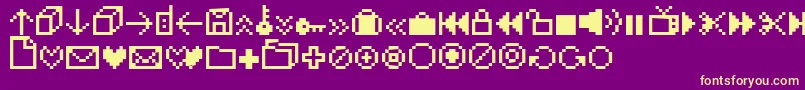 Шрифт Iconbitone – жёлтые шрифты на фиолетовом фоне