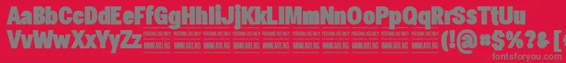 SpecifypersonalConblack Font – Gray Fonts on Red Background