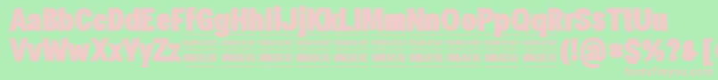 SpecifypersonalConblack Font – Pink Fonts on Green Background