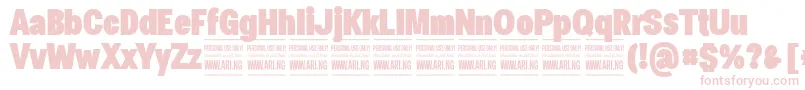 SpecifypersonalConblack Font – Pink Fonts on White Background