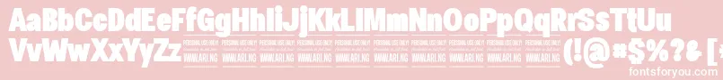 SpecifypersonalConblack Font – White Fonts on Pink Background