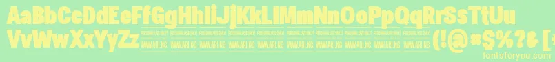 SpecifypersonalConblack Font – Yellow Fonts on Green Background