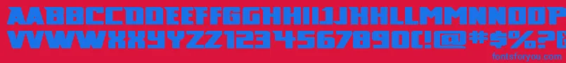 Broad Font – Blue Fonts on Red Background