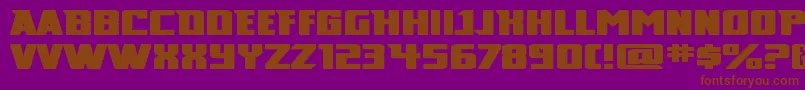 Шрифт Broad – коричневые шрифты на фиолетовом фоне
