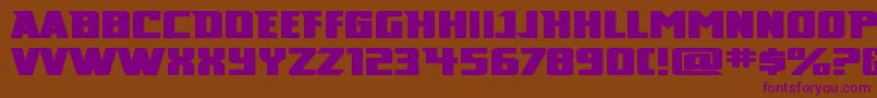 Broad Font – Purple Fonts on Brown Background
