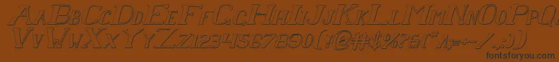 Chardinsi Font – Black Fonts on Brown Background