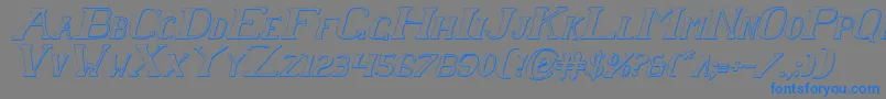 Chardinsi Font – Blue Fonts on Gray Background