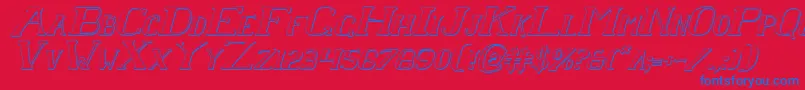 Chardinsi Font – Blue Fonts on Red Background