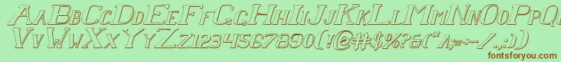 Chardinsi Font – Brown Fonts on Green Background