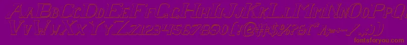 Chardinsi-Schriftart – Braune Schriften auf violettem Hintergrund