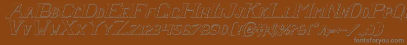 Chardinsi Font – Gray Fonts on Brown Background