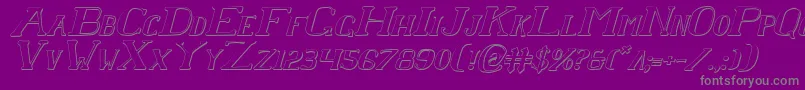 Chardinsi-Schriftart – Graue Schriften auf violettem Hintergrund