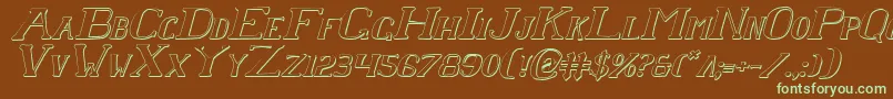 Chardinsi Font – Green Fonts on Brown Background