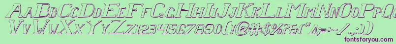 Chardinsi Font – Purple Fonts on Green Background