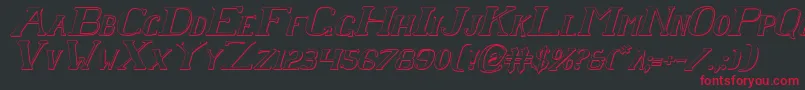 Chardinsi Font – Red Fonts on Black Background