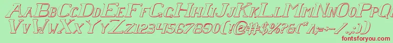 Chardinsi Font – Red Fonts on Green Background