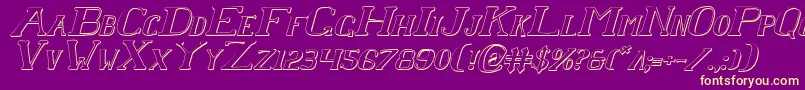 Chardinsi Font – Yellow Fonts on Purple Background