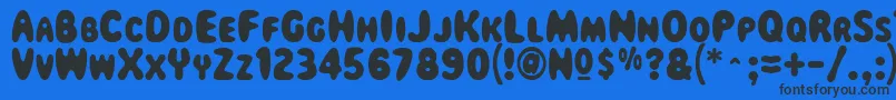Magicalmysterytour Font – Black Fonts on Blue Background