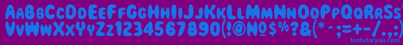 Magicalmysterytour Font – Blue Fonts on Purple Background
