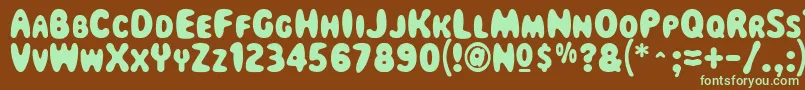 Magicalmysterytour Font – Green Fonts on Brown Background