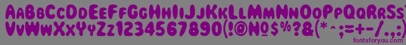 Magicalmysterytour Font – Purple Fonts on Gray Background