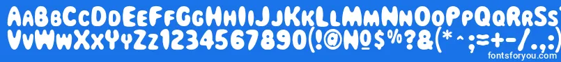 フォントMagicalmysterytour – 青い背景に白い文字