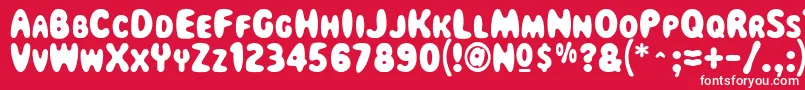 Magicalmysterytour Font – White Fonts on Red Background