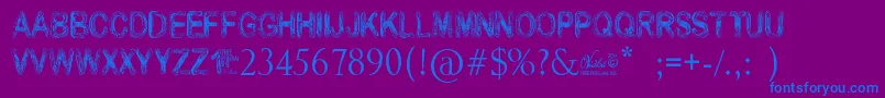 VidkaWoodcraft Font – Blue Fonts on Purple Background