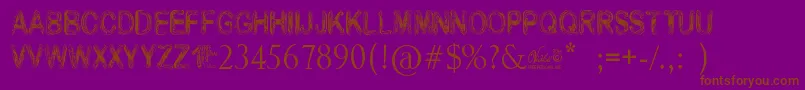 Шрифт VidkaWoodcraft – коричневые шрифты на фиолетовом фоне