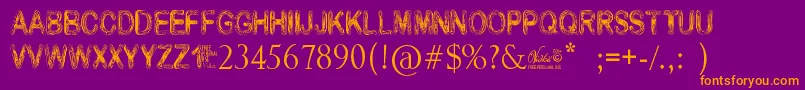 VidkaWoodcraft Font – Orange Fonts on Purple Background