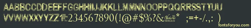 VidkaWoodcraft Font – Yellow Fonts on Black Background