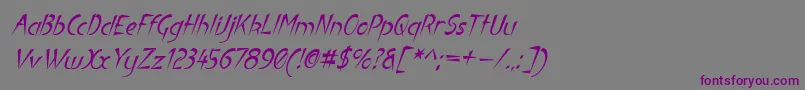 LuteousAublikus Font – Purple Fonts on Gray Background