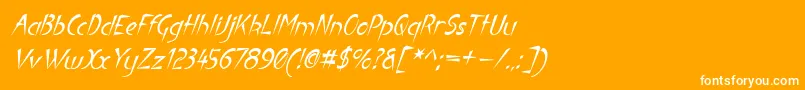 LuteousAublikus Font – White Fonts on Orange Background